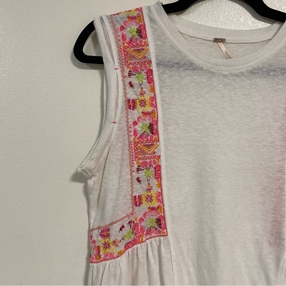 Free People Marcy Embroidered Peplum Ivory Top Size Small - Picture 6 of 13
